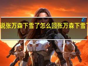 女的说张万森下雪了怎么回 张万森下雪了什么意思