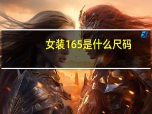 女装165是什么尺码