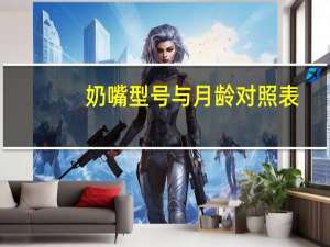 奶嘴型号与月龄对照表