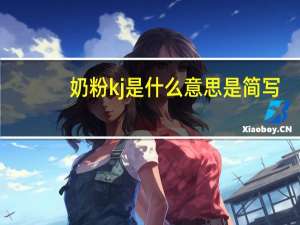奶粉kj是什么意思是简写