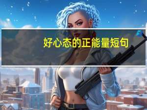 好心态的正能量短句