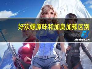 好欢螺原味和加臭加辣区别