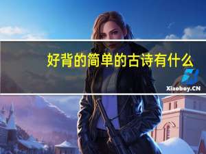 好背的简单的古诗有什么
