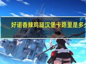 好诺 香辣鸡腿汉堡卡路里是多少