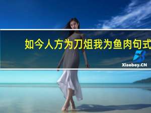 如今人方为刀俎我为鱼肉句式