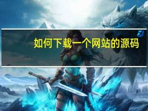 如何下载一个网站的源码