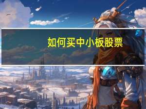 如何买中小板股票