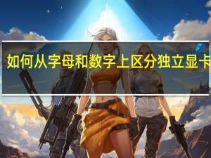 如何从字母和数字上区分独立显卡性能