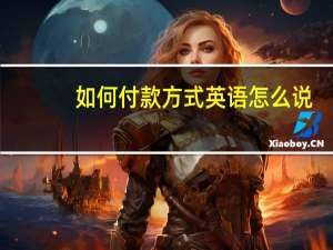 如何付款方式英语怎么说