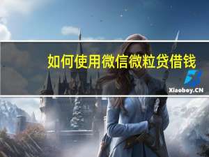 如何使用微信微粒贷借钱