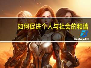 如何促进个人与社会的和谐