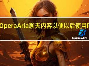 如何保存OperaAria聊天内容以便以后使用Pinboards查看