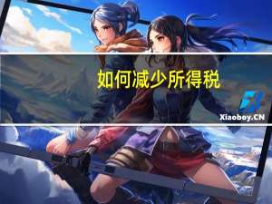 如何减少所得税