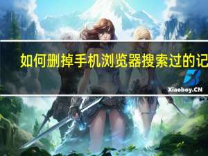 如何删掉手机浏览器搜索过的记录