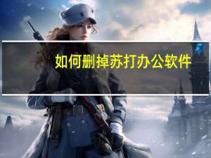 如何删掉苏打办公软件