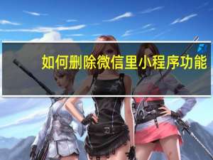 如何删除微信里小程序功能