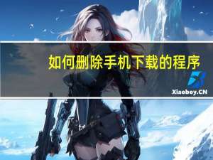 如何删除手机下载的程序