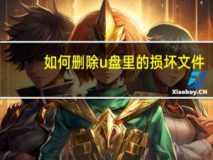 如何删除u盘里的损坏文件