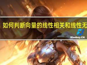 如何判断向量的线性相关和线性无关性
