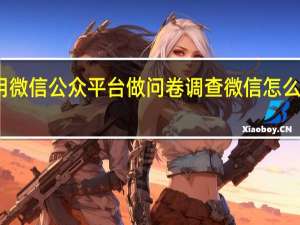 如何利用微信公众平台做问卷调查 微信怎么制作调查问卷