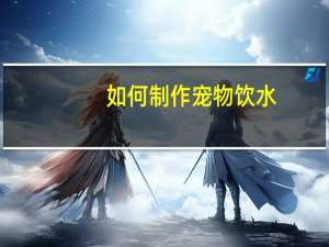 如何制作宠物饮水