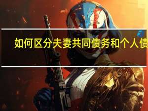 如何区分夫妻共同债务和个人债务