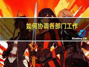 如何协调各部门工作