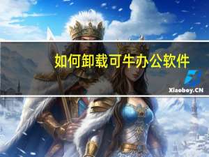 如何卸载可牛办公软件