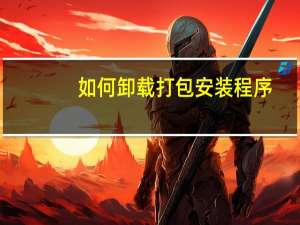 如何卸载打包安装程序