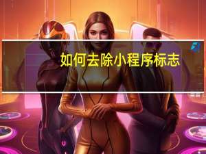 如何去除小程序标志
