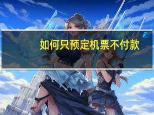 如何只预定机票不付款