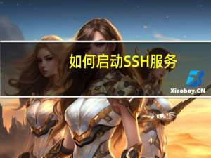 如何启动SSH服务