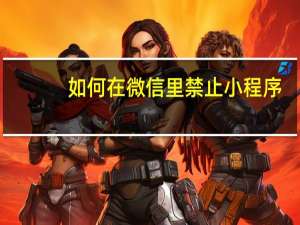 如何在微信里禁止小程序