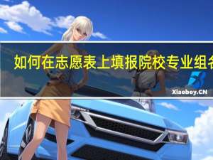 如何在志愿表上填报院校专业组名称