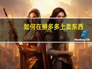 如何在拼多多上卖东西