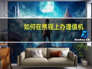 如何在携程上办理值机