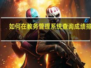 如何在教务管理系统查询成绩排名