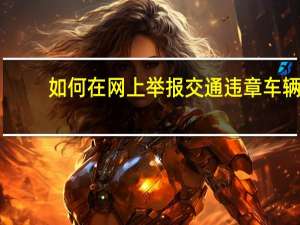 如何在网上举报交通违章车辆