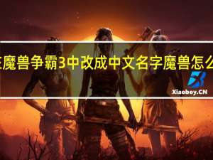 如何在魔兽争霸3中改成中文名字 魔兽怎么改中文名字