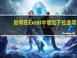 如何在Excel中增加下拉选项