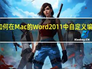 如何在Mac的Word 2011中自定义编号列表