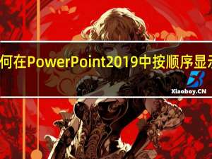 如何在PowerPoint 2019中按顺序显示幻灯片