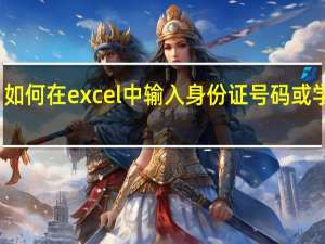 如何在excel中输入身份证号码或学籍号（如何在excel中输入身份证号）
