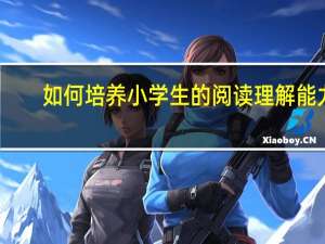 如何培养小学生的阅读理解能力