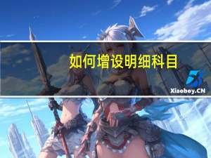 如何增设明细科目