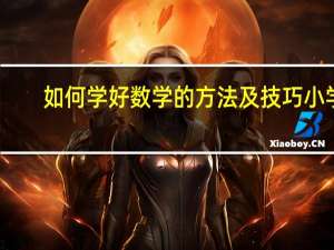 如何学好数学的方法及技巧小学（如何学好数学的方法及技巧）