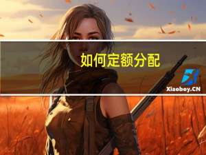 如何定额分配