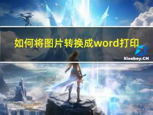 如何将图片转换成word打印（如何将图片转换成word）