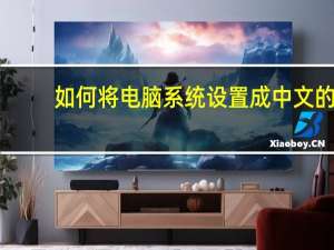 如何将电脑系统设置成中文的