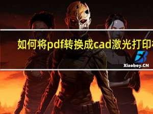 如何将pdf转换成cad激光打印机（如何将pdf转换成cad图纸）